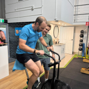 man on exercise bike doing cardio