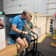 man on exercise bike doing cardio